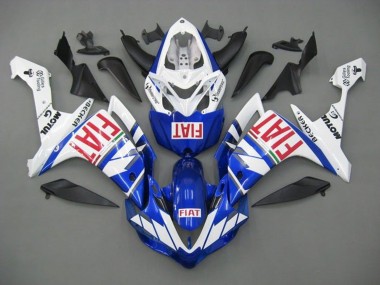 2007-2008 Yamaha YZF 1000 R1 Motorcycle Fairings - White Blue Red Fiat UK