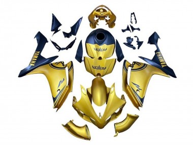 2007-2008 Yamaha YZF 1000 R1 Motorcycle Fairings - Gold Blue UK