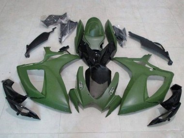 2006-2007 Suzuki GSXR 600 / GSXR 750 Motorcycle Fairings - Army Green Glossy Black UK