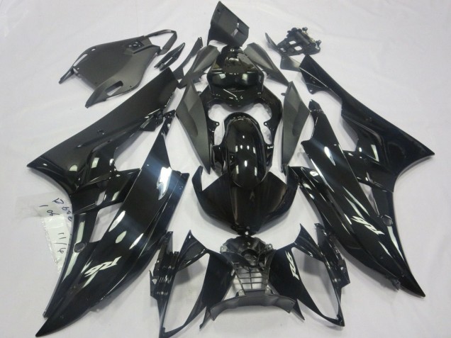 2006-2007 Yamaha YZF R6 Motorcycle Fairings - Glossy Black Matte Black UK