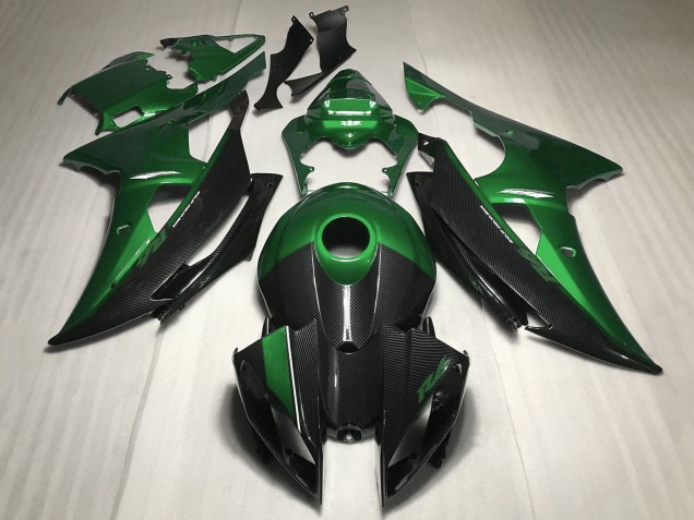 2008-2016 Yamaha YZF R6 Motorcycle Fairing - Green Carbon Fiber Style UK