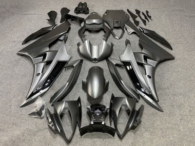 2008-2016 Yamaha YZF R6 Motorcycle Fairings - Matte Grey Glossy Black UK