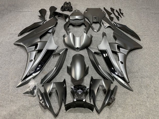 2008-2016 Yamaha YZF R6 Motorcycle Fairings - Matte Grey Glossy Black UK