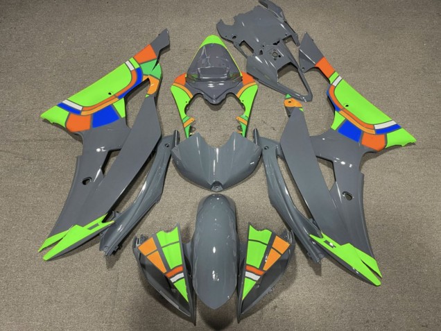 2008-2016 Yamaha YZF R6 Motorcycle Fairings - Nardo Grey Neon Green Color Wheel UK