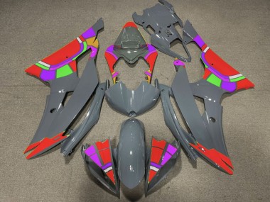 2008-2016 Yamaha YZF R6 Motorcycle Fairings - Nardo Grey Red Color Wheel UK