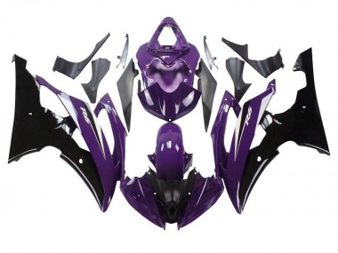 2008-2016 Yamaha YZF R6 Motorcycle Fairings - Purple Glossy Black UK