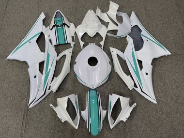 2008-2016 Yamaha YZF R6 Motorcycle Fairings - Pearl White Turquoise Green UK
