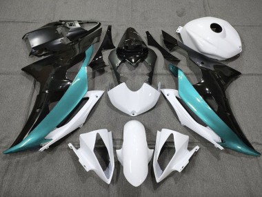 2008-2016 Yamaha YZF R6 Motorcycle Fairings - White Black Teal Blue UK