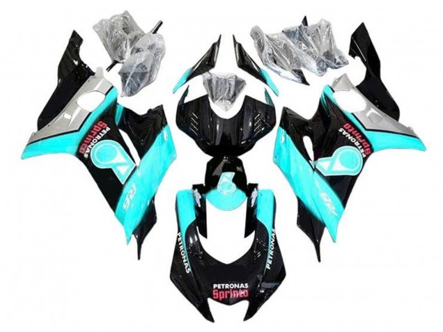 2017-2025 Yamaha YZF R6 Motorcycle Fairings - Turquoise Blue Glossy Black Petronas UK