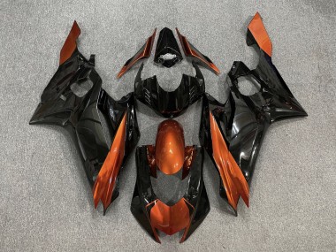 2017-2025 Yamaha YZF R6 Motorcycle Fairings - Orange Glossy Black UK