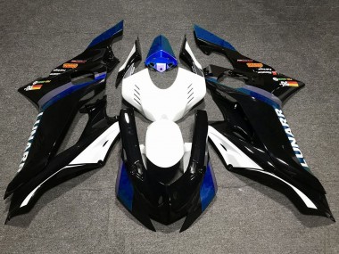 2017-2025 Yamaha YZF R6 Motorcycle Fairings - White Blue Glossy Black UK