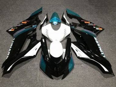 2017-2025 Yamaha YZF R6 Motorcycle Fairings - White Teal Blue Glossy Black UK