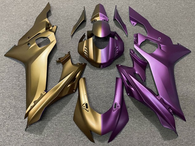 2017-2025 Yamaha YZF R6 Motorcycle Fairings - Matte Gold Purple Split UK