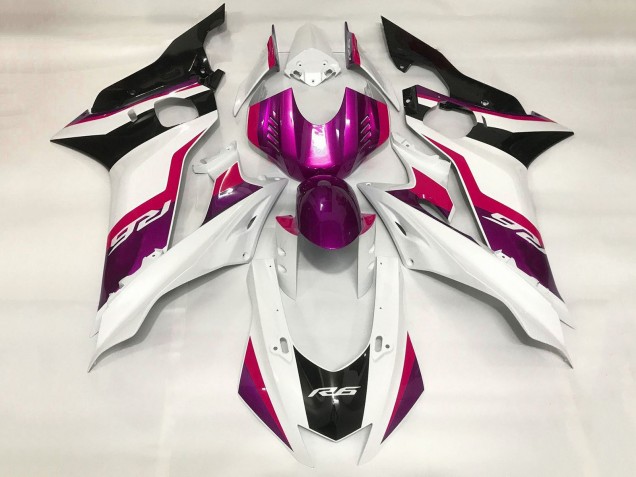 2017-2025 Yamaha YZF R6 Motorcycle Fairings - White Red Purple Black UK