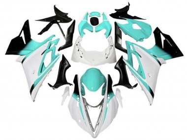 2013-2016 Triumph Daytona 675 Triple Motorcycle Fairings - White Turquoise Blue Glossy Black UK
