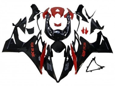 2013-2016 Triumph Daytona 675 Triple Motorcycle Fairings - Glossy Black Red Ride or Die UK