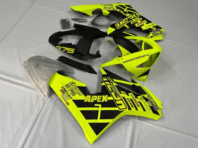 2006-2008 Triumph Daytona 675 Triple Motorcycle Fairings - Yellow Matte Black UK