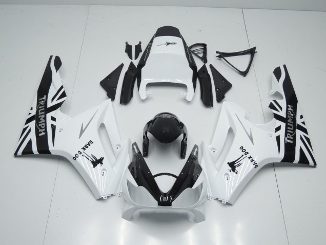 2006-2008 Triumph Daytona 675 Triple Motorcycle Fairings - White Glossy Black Dark Dog UK
