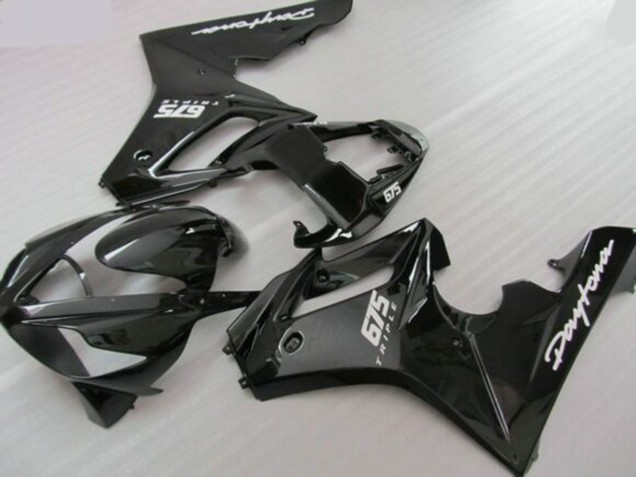 2006-2008 Triumph Daytona 675 Triple Motorcycle Fairings - Glossy Black Matte Black UK