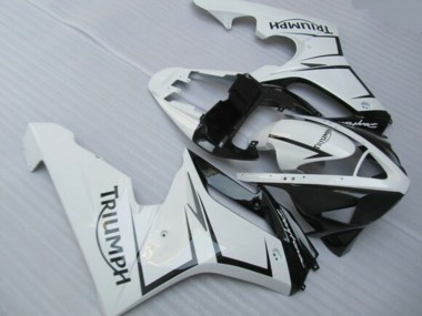 2006-2008 Triumph Daytona 675 Triple Motorcycle Fairings - White Glossy Black UK