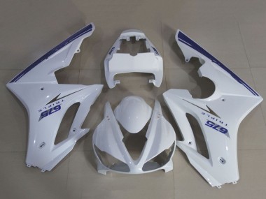 2009-2012 Triumph Daytona 675 Triple Motorcycle Fairing Kits - White Blue UK