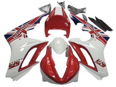 2009-2012 Triumph Daytona 675 Triple Motorcycle Fairings - White Red UK