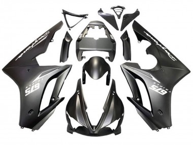 2009-2012 Triumph Daytona 675 Triple Motorcycle Fairings - Matte Black White Decals UK
