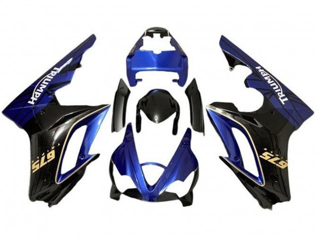 2009-2012 Triumph Daytona 675 Triple Motorcycle Fairings - Blue Glossy Black UK