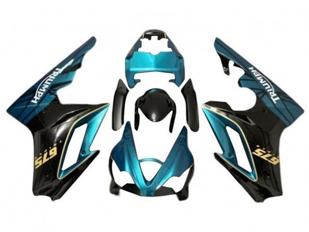 2009-2012 Triumph Daytona 675 Triple Motorcycle Fairing - Teal Blue Glossy Black UK