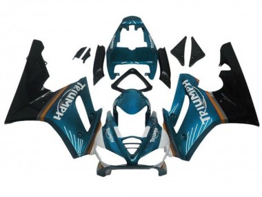 2009-2012 Triumph Daytona 675 Triple Motorcycle Fairings - Teal Blue Glossy Black UK