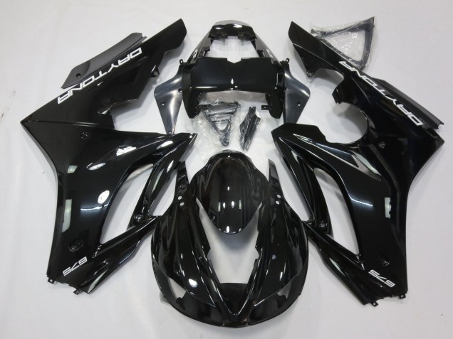 2009-2012 Triumph Daytona 675 Triple Motorcycle Fairings - Glossy Black White Decals UK