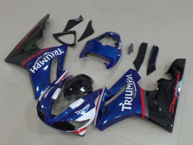 2009-2012 Triumph Daytona 675 Triple Motorcycle Fairings - Blue Red White Glossy Black UK