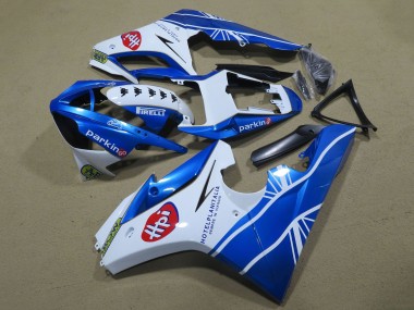 2009-2012 Triumph Daytona 675 Triple Motorcycle Fairings - White Blue Hpi UK