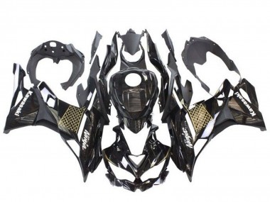 2019-2025 Kawasaki ZX4R ZX-4RR Motorcycle Fairings - Glossy Black White Gold UK