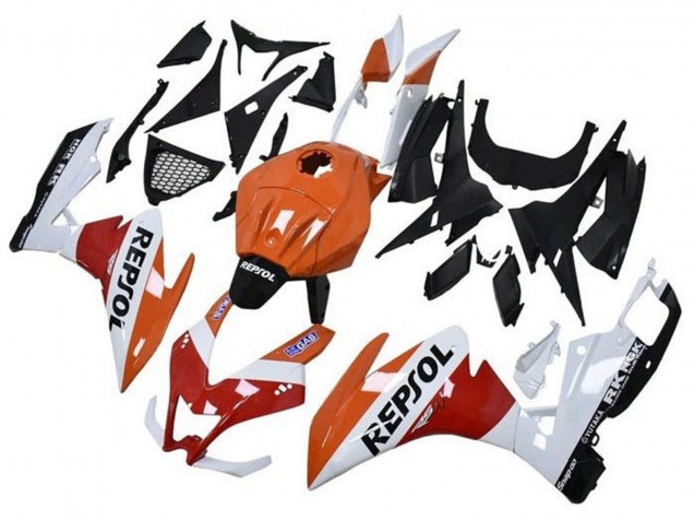 2012-2019 Aprilia RS4 50 125 Motorcycle Fairings - Orange White Red Glossy Black Repsol UK