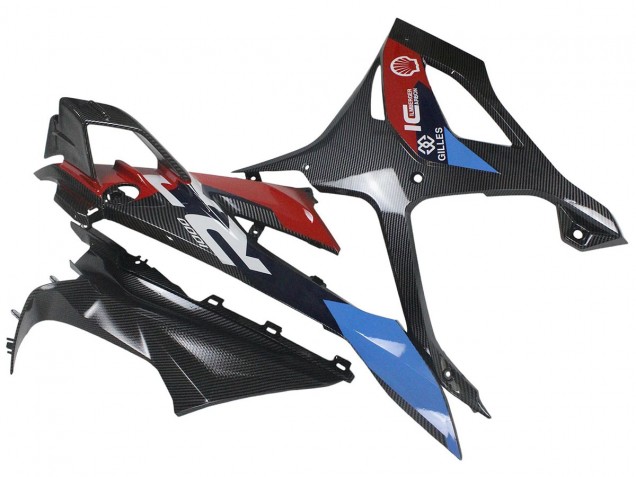 2023-2024 BMW S1000RR Motorcycle Fairings - Blue Red Carbon Fiber UK