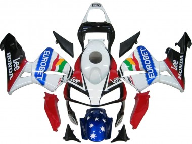 2003-2004 Honda CBR600RR Bike Fairings - White Red Blue Glossy Black EuroBet UK