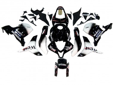 2009-2012 Honda CBR600RR Motorcycle Fairings - Glossy Black White West UK