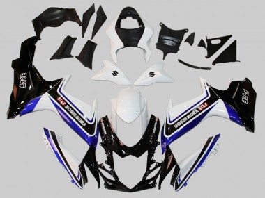 2011-2024 Suzuki GSXR 600/750 Motorcycle Fairings - White Blue Black Alstare UK