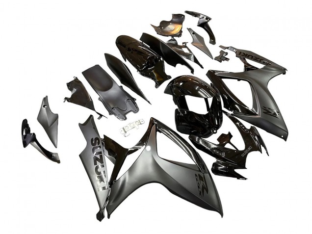 2006-2007 Suzuki GSXR 600/750 Motorcycle Fairings - Glossy Black Matte Black UK
