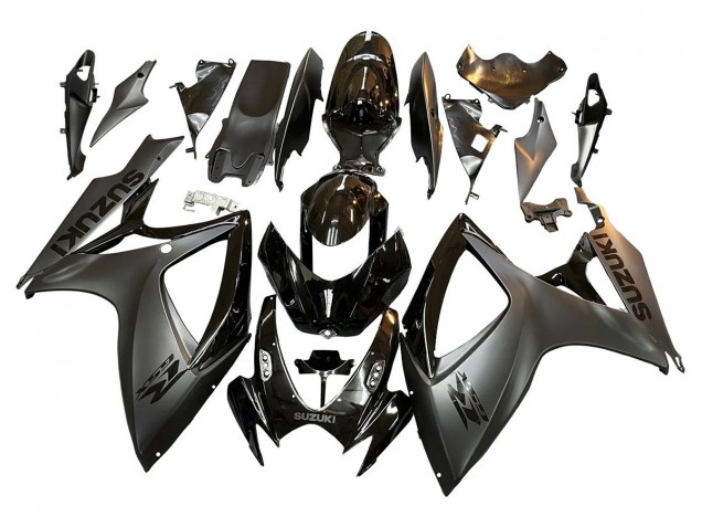 2006-2007 Suzuki GSXR 600/750 Motorcycle Fairings - Glossy Black Matte Black UK