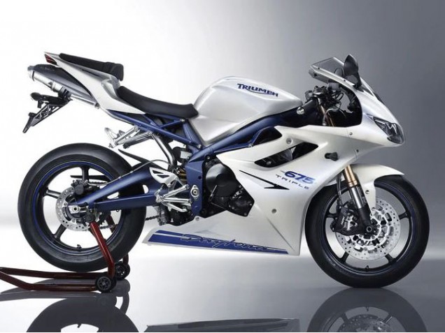 2006-2008 Triumph Daytona 675 Motorcycle Fairings - White Blue UK