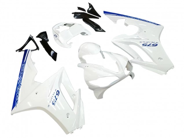2006-2008 Triumph Daytona 675 Motorcycle Fairings - White Blue UK