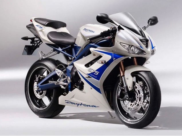 2006-2008 Triumph Daytona 675 Motorcycle Fairings - Silver White Blue UK