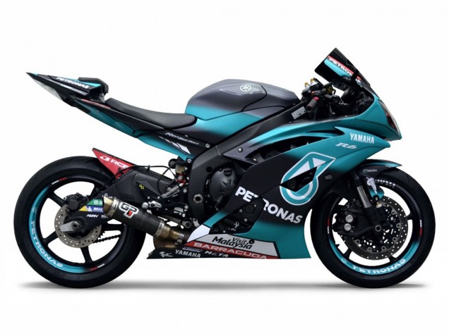 2008-2016 Yamaha YZF R6 Motorcycle Fairings - Light Green White Black Petronas UK