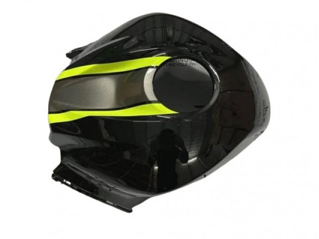 2007-2008 Honda CBR600RR Motorcycle Fairings - Glossy Black High Viz Yellow UK