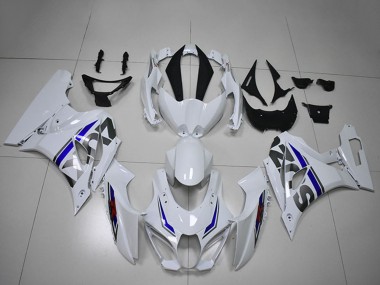 2017-2024 Suzuki GSXR 1000 Motorcycle Fairings - White Blue UK