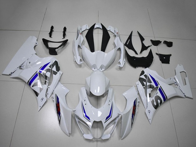 2017-2024 Suzuki GSXR 1000 Motorcycle Fairings - White Blue UK