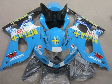 2000-2002 Suzuki GSXR 1000 Motorcycle Fairings - Blue Yellow White Black Rizla UK