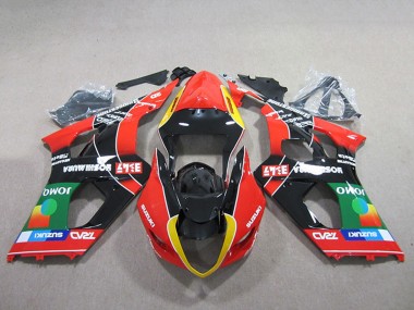 2003-2004 Suzuki GSXR 1000 Motorcycle Fairings - Red Yellow Green Black UK